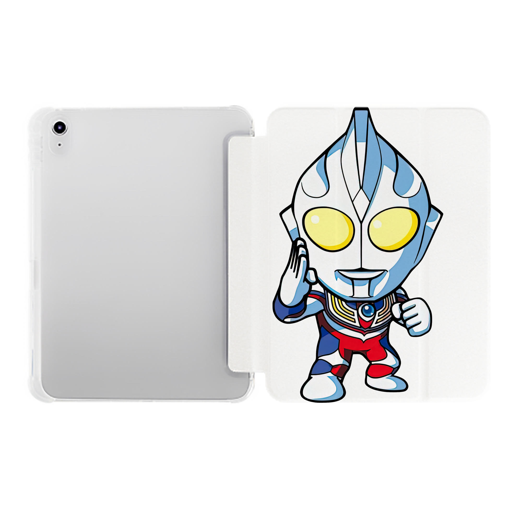 （画像用） ウルトラマン Ultraman IPad ケース ペン収納付き 三つ折りスタンド PUレザー×シリコン 対応機種9.5/10.5/10.9インチ